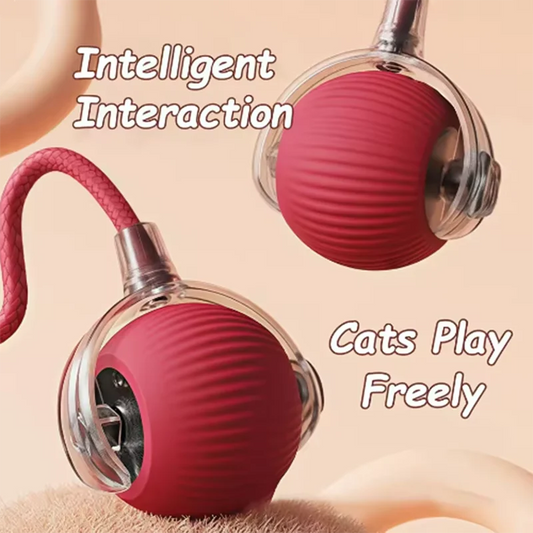 ๐ค Smart Interactive Cat Ball - Auto-Avoidance, Rechargeable Toy